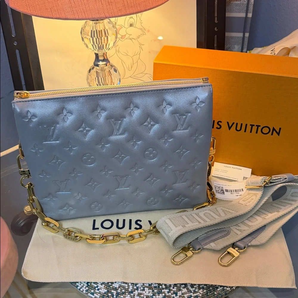 Louis Vuitton Coussin PM Silver Metallic